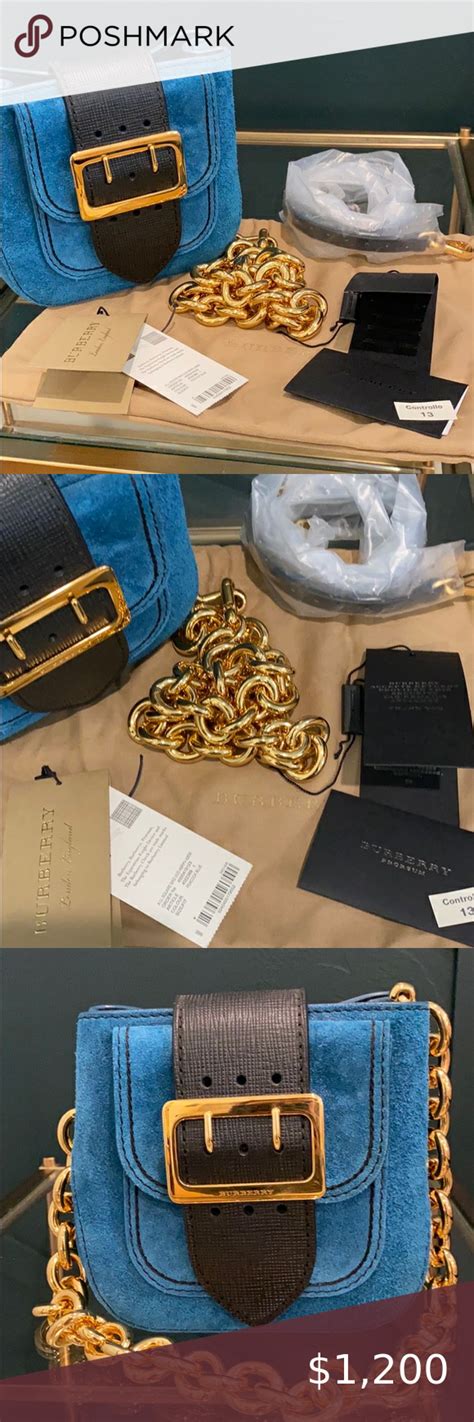 blue burberry purse|authentic Burberry purse.